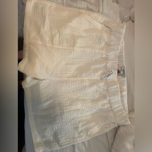 Madewell white linen shorts